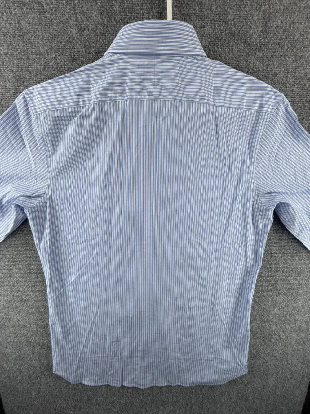 NWT Banana Republic Blue White Striped Small Slim Button Up Poplin $90 Cotton
